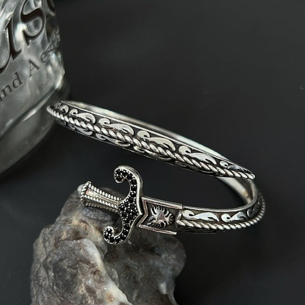 Zulfiqar Sign Bracelet With Engraved Islamic Symbolic Design